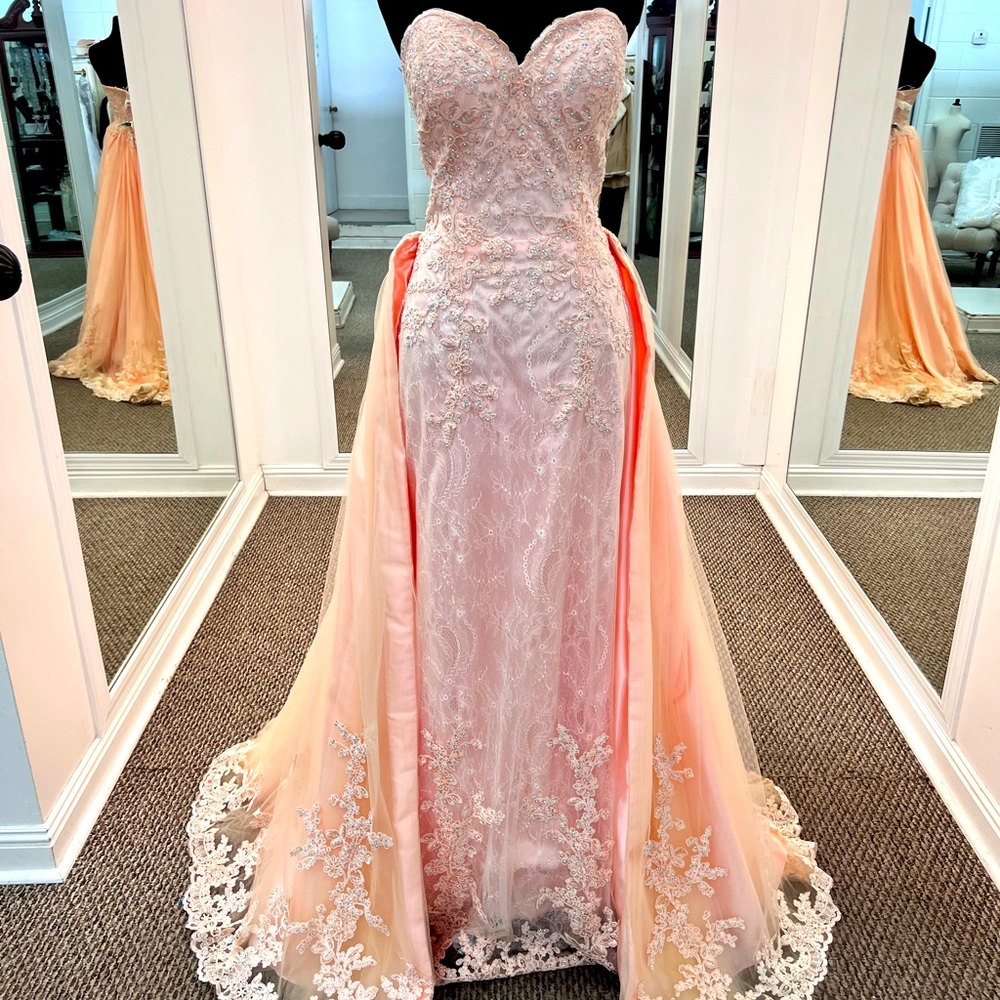 Pageant Perfect Vienna Prom #8121 Size 10 Blush
